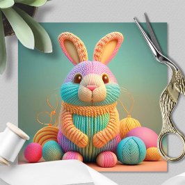 Tarjeta Festiva Conejo de Pascua Lindo y Caprichoso