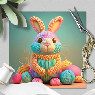 Tarjeta Festiva Conejo de Pascua Lindo y Caprichoso