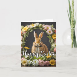 Tarjeta Festiva Conejo de Pascua Verdaderamente Adorable