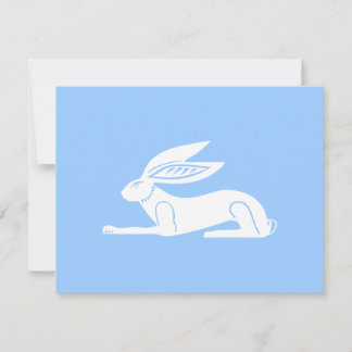 Tarjeta Festiva Conejo elegante ~ Pascua