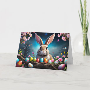 Tarjeta Festiva Conejo feliz de Pascua