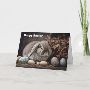 Tarjeta Festiva Conejo feliz de Pascua