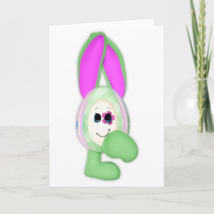 Tarjeta Festiva Conejo lindo del Huevo de Pascua