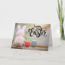 Tarjeta Festiva Conejo relleno - Feliz Pascua