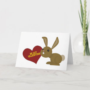 Tarjeta Festiva conejo valentino