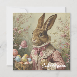 Tarjeta Festiva Conejo vintage Shabby Chic Victorian Easter