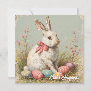Tarjeta Festiva Conejo vintage Shabby Chic Victorian Easter
