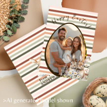 Conejos de rayas pastel y foto de huevo