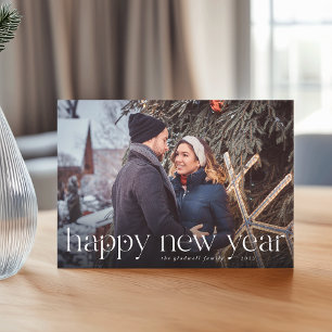 Tarjeta Festiva Conexión   Año nuevo con foto completa