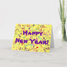 Tarjeta Festiva Confeti Colorido Ocasión Especial Personalizada