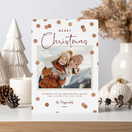 Tarjeta Festiva Confetti Dots Merry Christmas 2 Photo