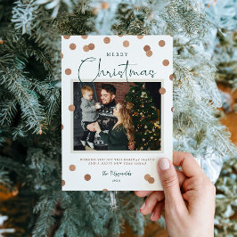 Tarjeta Festiva Confetti Dots Merry Christmas 2 Photo