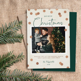 Tarjeta Festiva Confetti Dots Merry Christmas 2 Photo