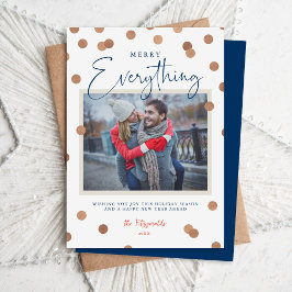 Tarjeta Festiva Confetti Dots Merry Everything Photo