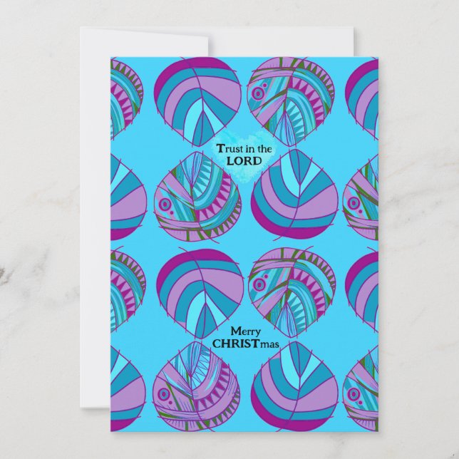 Tarjeta Festiva Confía en el Señor Pescado deja a los Navidades de (Anverso)