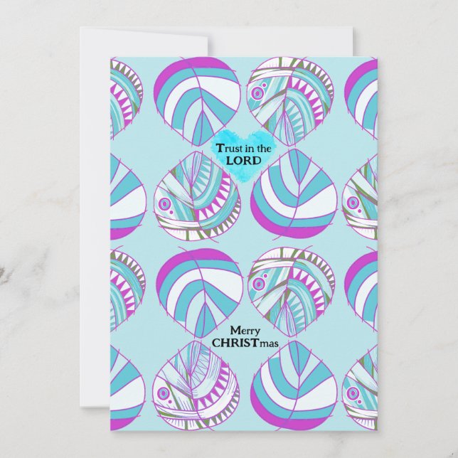 Tarjeta Festiva Confía en que el Señor Pescado deje Navidades de P (Anverso)