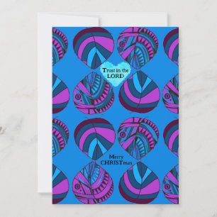 Tarjeta Festiva Confía en que el Señor Pescado deje Navidades mora