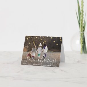 Tarjeta Festiva CONFIADO DE Oro DE LA TEMPORADA DEL personalizado 
