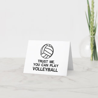 TARJETA FESTIVA CONFIANZA EN MÍ, PUEDES JUGAR VOLEIBOL