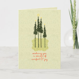 Tarjeta Festiva Confort de arte popular y Navidades de alegría sal