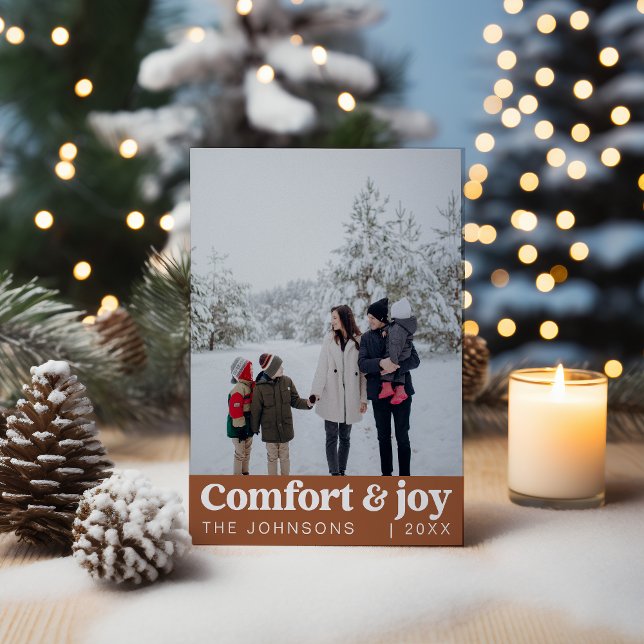 Tarjeta Festiva Confort y alegría de los Navidades modernos (Subido por el creador)