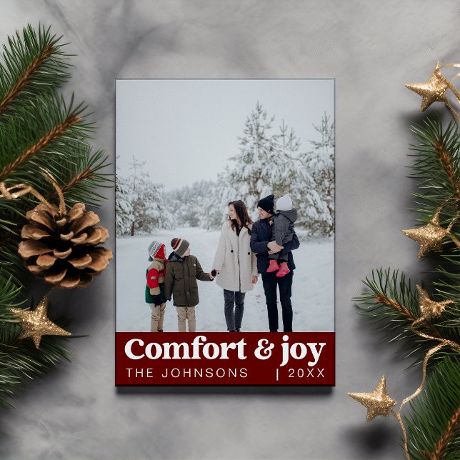 Tarjeta Festiva Confort y alegría de los Navidades modernos (Subido por el creador)