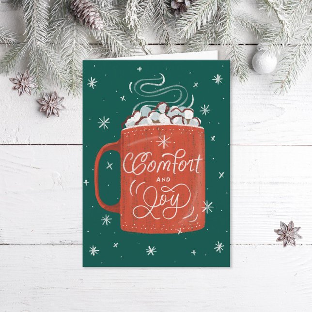 Tarjeta Festiva Confortables Navidades del malvavisco de cacao cal (Subido por el creador)