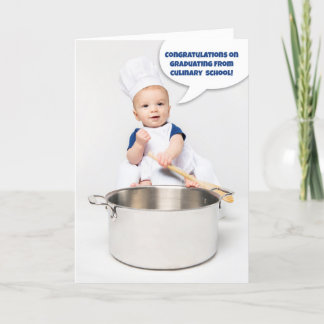 Tarjeta Festiva Congratulations Graduating Culinary School