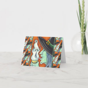 TARJETA FESTIVA CONO DE CREMA DE HIELO, HALLOWEEN