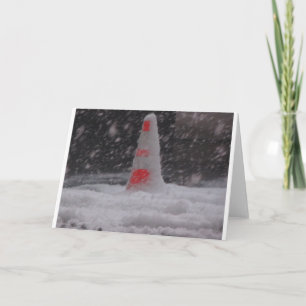 Tarjeta Festiva Cono de tráfico de navidades