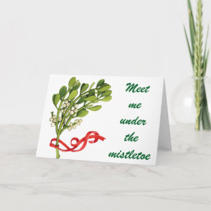 TARJETA FESTIVA CONOZCA A MÍ BAJO LOS NAVIDADES DE MISTLETORES
