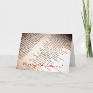 Tarjeta Festiva Consejero maravilloso, dios poderoso [tarjeta de