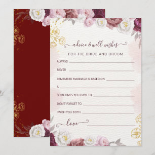 Tarjeta Festiva Consejos y deseos para Novia y Groom