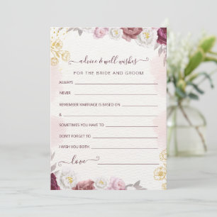 Tarjeta Festiva Consejos y deseos para novia y novio