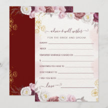 Consejos y deseos para novia y novio