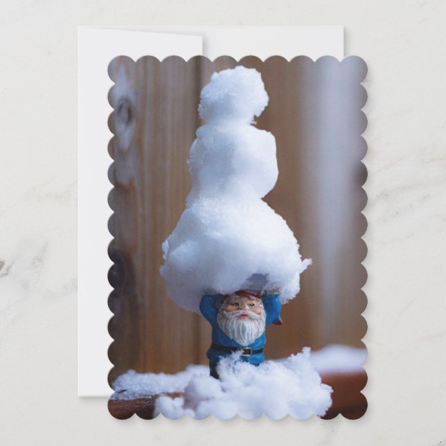 Tarjeta Festiva Construí un muñeco de nieve V (Anverso)