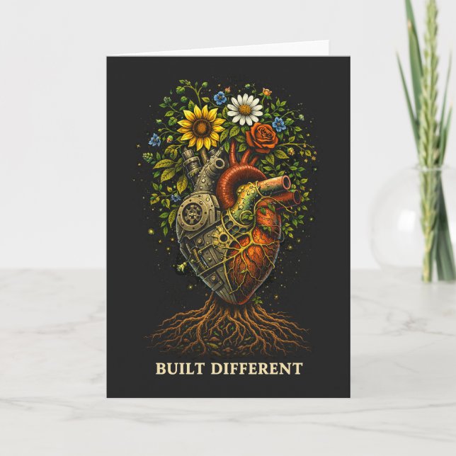 Tarjeta Festiva Construido Diferente (Anverso)