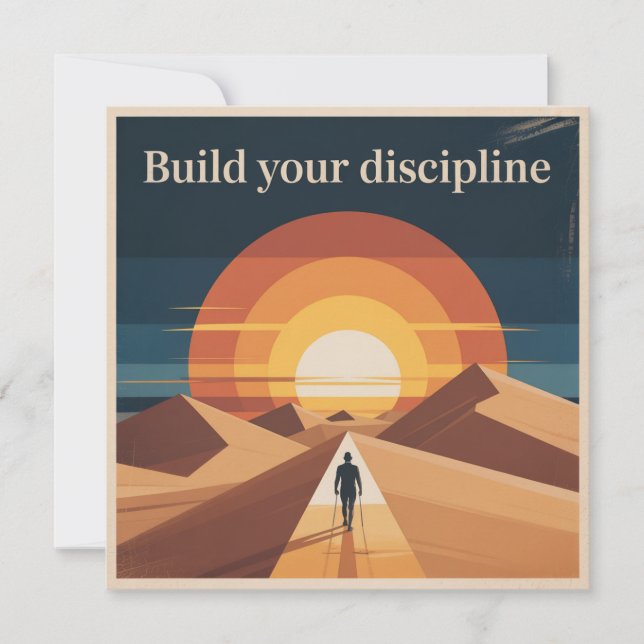 Tarjeta Festiva Construye Tu Disciplina (Anverso)
