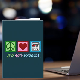 Tarjeta Festiva Contabilidad de amor de paz