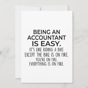 Tarjeta Festiva Contadores divertidos - Ser Contador es Fácil, Reg