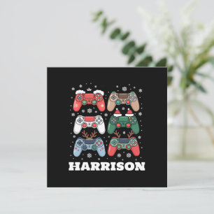 Tarjeta Festiva Controlador de juego personalizado de Santa Navide