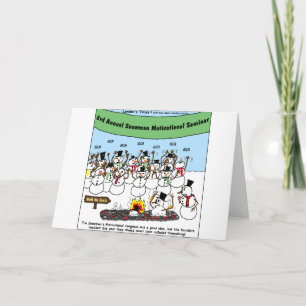 Tarjeta Festiva Convención de Muñecos de Nieve Regalos Divertidos