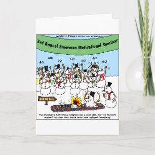 Tarjeta Festiva Convención de Muñecos de Nieve Regalos Divertidos