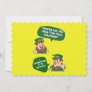 Tarjeta Festiva Convertirá el Oro a Cripto Divertido St Patricks