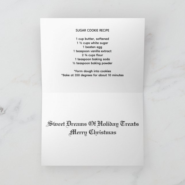 Tarjeta Festiva Cookie (Interior)