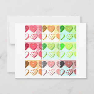 Tarjeta Festiva Cookies del corazón de San Valentín