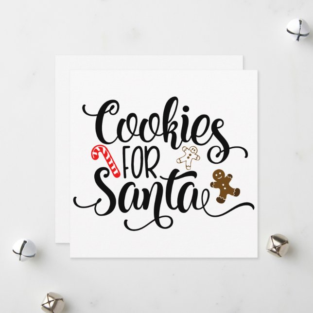 Tarjeta Festiva Cookies para Navidades de Santa Fun (Anverso/Reverso In Situ)