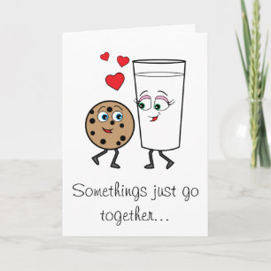 Tarjeta Festiva Cookies y Milk Valentine
