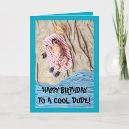 TARJETA FESTIVA COOL DUDE BIRTHDAY CARD