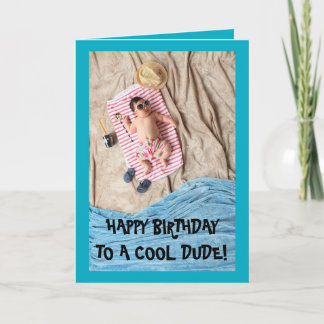 TARJETA FESTIVA COOL DUDE BIRTHDAY CARD